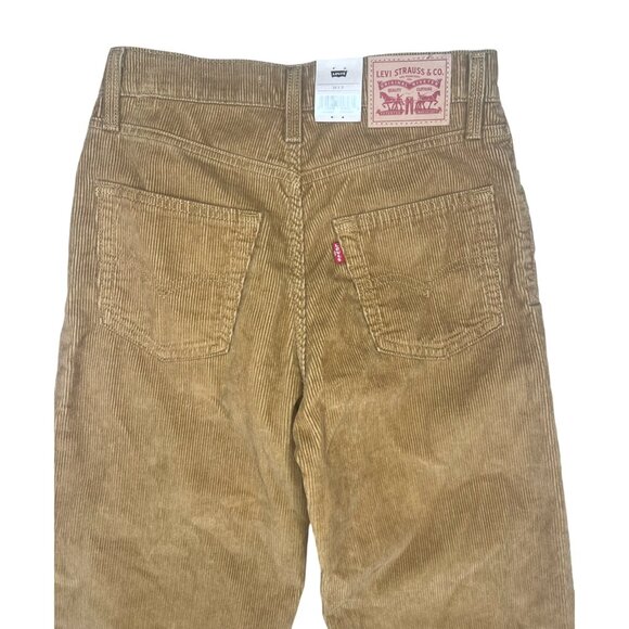 Levis 94 Baggy Corduroy Pants Size 24 Mid Rise Loose Fit Straight Leg Tan Womens - Picture 6 of 15
